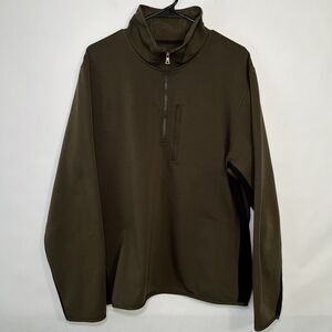 Vintage Banana Republic 1/4 Zip Pullover Sweater Jacket Men Size XL Green Fleece